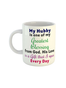 ARTBUG - White My Hubby Is One Of My Greatest Blessings From God Coffee Mug