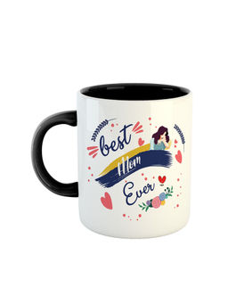 ARTBUG - Black Best Mom Ever Printed Ceramic Coffee Mug