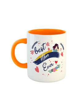 ARTBUG - Orange Best Mom Ever Printed Ceramic Coffee Mug