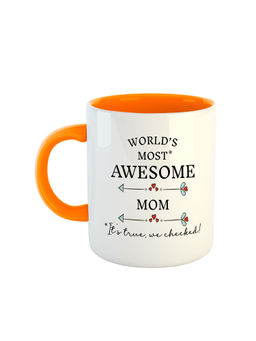 ARTBUG - Orange Worlds Most Awesome Mom Printed Ceramic Coffee Mug