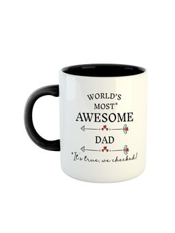ARTBUG - Black Worlds Most Awesome Dad Printed Ceramic Coffee Mug