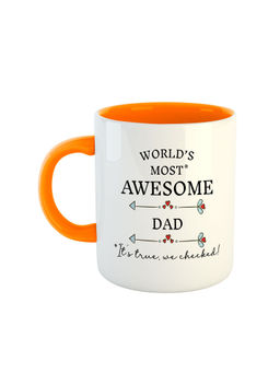 ARTBUG - Orange Worlds Most Awesome Dad Printed Ceramic Coffee Mug