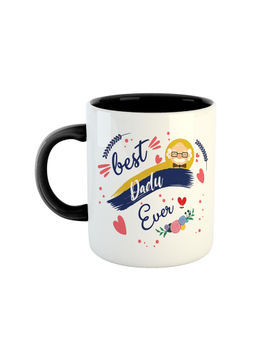 ARTBUG - Black Best Dadu Ever Printed Ceramic Coffee Mug