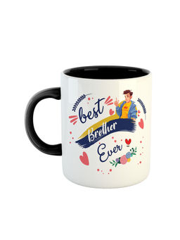 ARTBUG - Black Best Brother Ever Printed Ceramic Coffee Mug