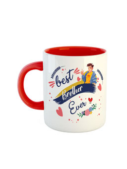 ARTBUG - Red Best Brother Ever Printed Ceramic Coffee Mug