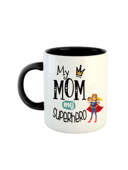 ARTBUG - Black My Mom My Superhero Printed Ceramic Mug