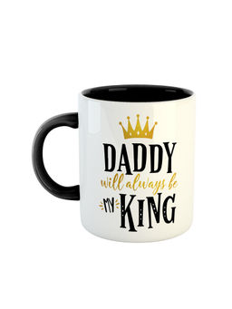 ARTBUG - Black Daddy Will Always Be My King Printed Ceramic Mug