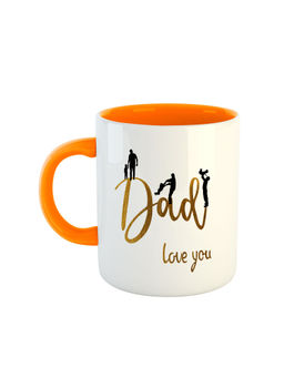 ARTBUG - Orange Dad Love You Printed Ceramic Coffee Mug