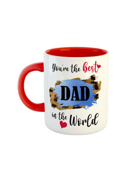 ARTBUG - Red You're The Best Dad In The World Printed Ceramic Mug