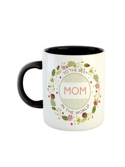 ARTBUG - Black To The Best Mom In The World Printed Ceramic Mug