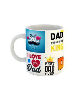ARTBUG - White Dad Ceramic Coffee Mug