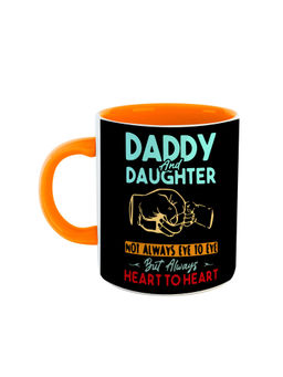 ARTBUG - Orange Daddy And Daughter Not Always Eye To Eye But Always Heart To Heart Coffee Mug