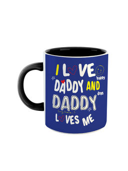 ARTBUG - Black I Love Daddy And Daddy Loves Me Printed Ceramic Mug