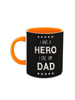 ARTBUG - Orange Best Father Ever Printed Ceramic Coffee Mug