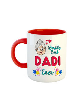ARTBUG - Red Wolds Best Dadi Ever Printed Ceramic Mug