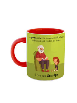 ARTBUG - Red Love You Grandpa Ceramic Mug