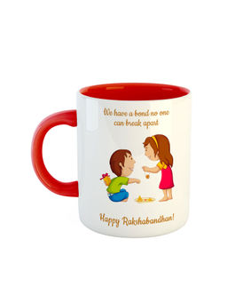 ARTBUG - Red We Have A Bond No One Can Break Apart Happy Raksha Bandhan Ceramic Mug