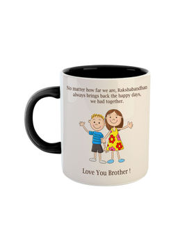 ARTBUG - Black Love U Brother Printed Ceramic Mug