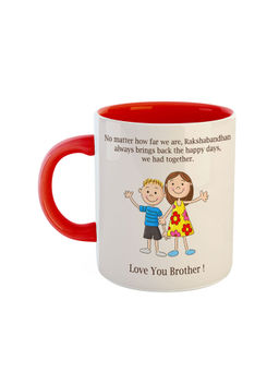 ARTBUG - Red Love U Brother Printed Ceramic Mug
