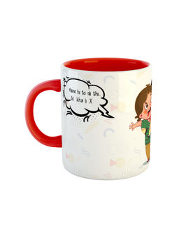 ARTBUG - Red Brother Sister Quotation Printed Ceramic Mug