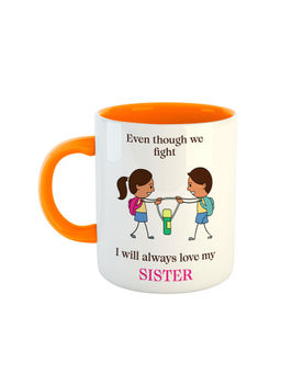 ARTBUG - Orange I Will Always Love My Sister Ceramic Mug