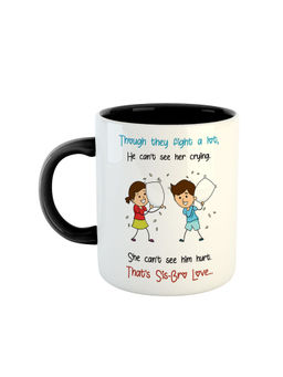 ARTBUG - Black Thats Sister - Brother Love Printed Ceramic Coffee Mug