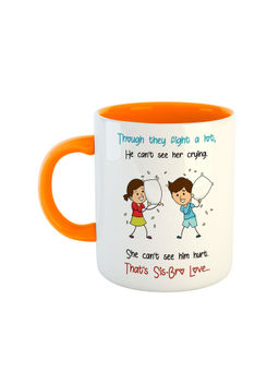ARTBUG - Orange Thats Sister - Brother Love Printed Ceramic Coffee Mug