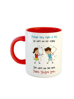 ARTBUG - Red Thats Sister - Brother Love Printed Ceramic Coffee Mug