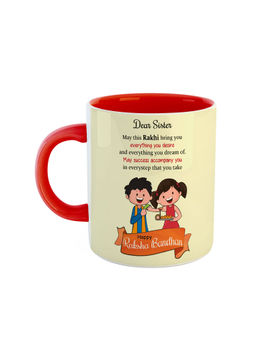 ARTBUG - Red Dear Sister Everything You Desire May Success Accompany You Ceramic Mug