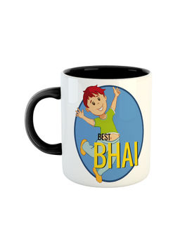 ARTBUG - Black Best Bhai Printed Ceramic Mug