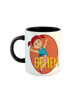 ARTBUG - Black Best Behen Printed Ceramic Mug