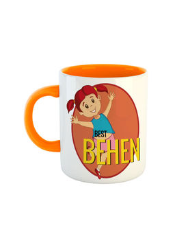 ARTBUG - Orange Best Behen Printed Ceramic Mug