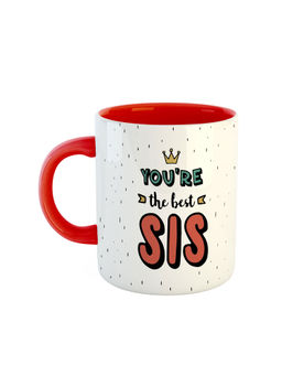 ARTBUG - Red You're The Best Sis Printed Ceramic Mug