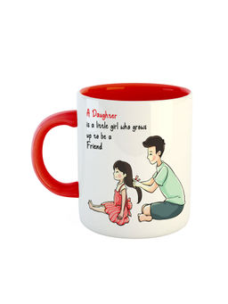ARTBUG - Red A Daughter Is A Little Girl Who Grows Up To Be A Friend Coffee Mug