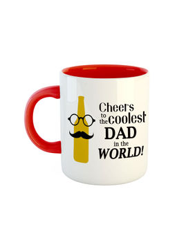 ARTBUG - Red Cheers To The Coolest Dad In The World Coffee Mug