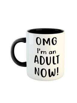 ARTBUG - Black Omg I Am An Adult Now Coffee Mug