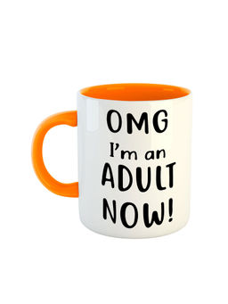 ARTBUG - Orange Omg I Am An Adult Now Coffee Mug