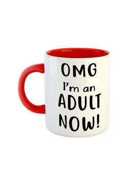 ARTBUG - Red Omg I Am An Adult Now Coffee Mug