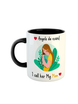 ARTBUG - Black Angels Do Exist I Call Her My Mom Printed Ceramic Coffee Mug