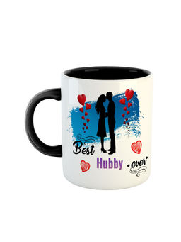 ARTBUG - Black Best Hubby Ever Printed Ceramic Mug
