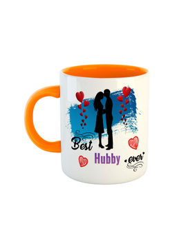 ARTBUG - Orange Best Hubby Ever Printed Ceramic Mug