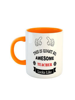 ARTBUG - Orange This Is What An Awesome Teacher Looks Like Coffee Mug