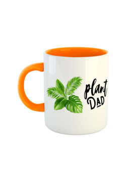 ARTBUG - Orange Plant Dad And Plant Mom Ceramic Coffee Mug