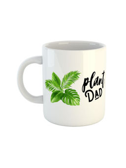 ARTBUG - White Plant Dad And Plant Mom Ceramic Coffee Mug