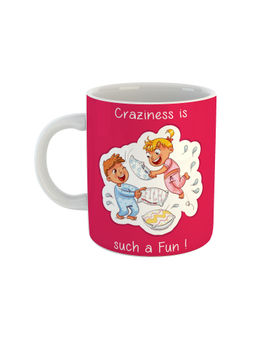 ARTBUG - White Craziness Is Such A Fun Printed Ceramic Mug