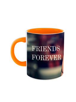 ARTBUG - Orange Friends Forever Printed Ceramic Coffee Mug