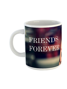 ARTBUG - White Friends Forever Printed Ceramic Coffee Mug