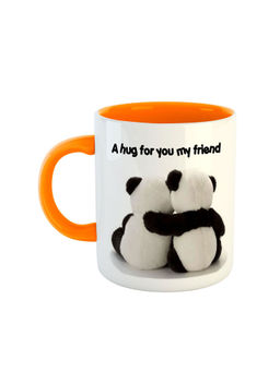ARTBUG - Orange Panda A Hug For Your My Friend Printed Ceramic Coffee Mug