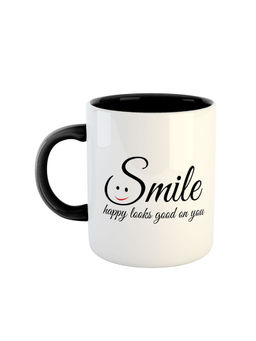 ARTBUG - Black Happy Looks Good On You Quotes Coffee Mug