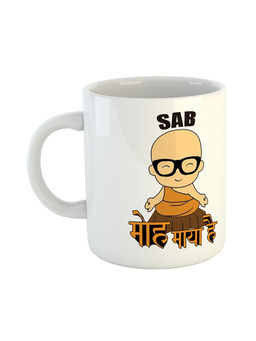 ARTBUG - White Sab Moh Maya Hai Printed Ceramic Mug